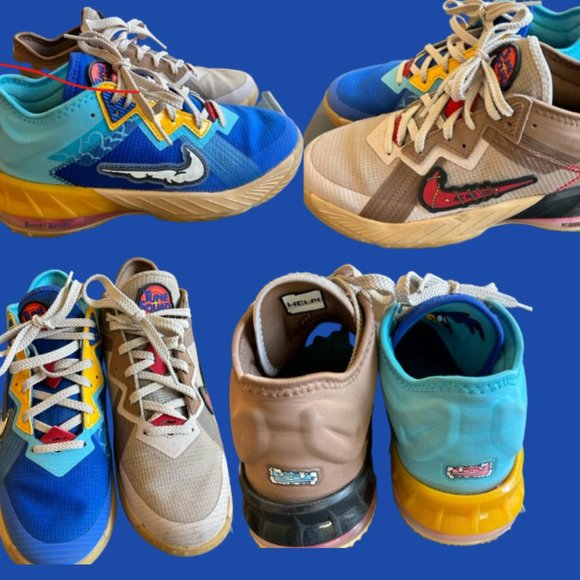 Nike LeBron 18 Low Wile E. vs Roadrunner Space Jam, kids 6Y